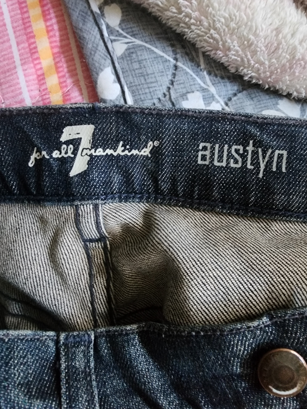 7 For All Mankind Men's Austyn Indigo Blue Relaxed Jeans